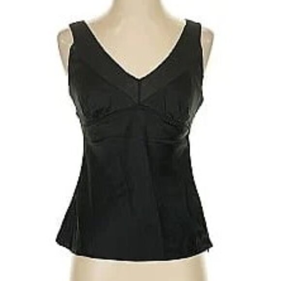 $2! 5 for $10 🔥Express Black V-Neck Silk Blend Top Sz M - Picture 1 of 11